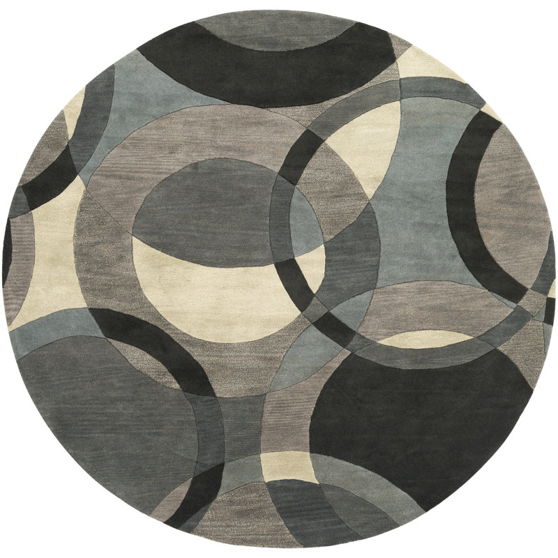 Ebern Designs Dewald HandTufted Neutral/Blue Area Rug & Reviews Wayfair